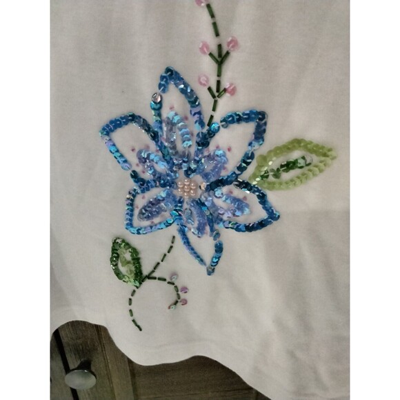 Cervelle Women's White Plus Size 3x Short Sleeve Cotton Top - Picture 2 of 3